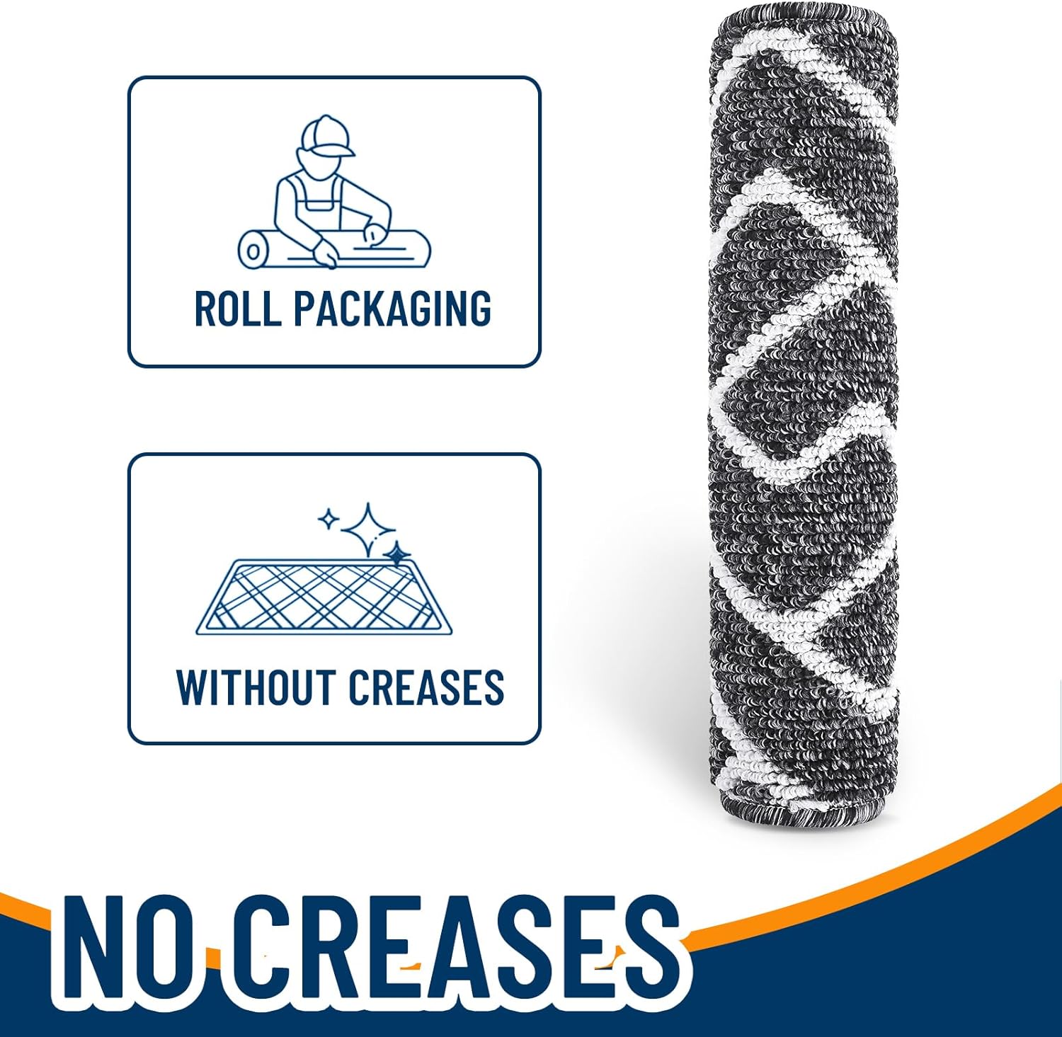 OLANLY Front Door Mat, Non-Slip Rubber Backing, Dirt Resistant and Absorbent, Washable, Easy to Clean Low-Profile Indoor Doormat for Back Door, Entryway, Inside Entrance, 71x47, Black - Image 7