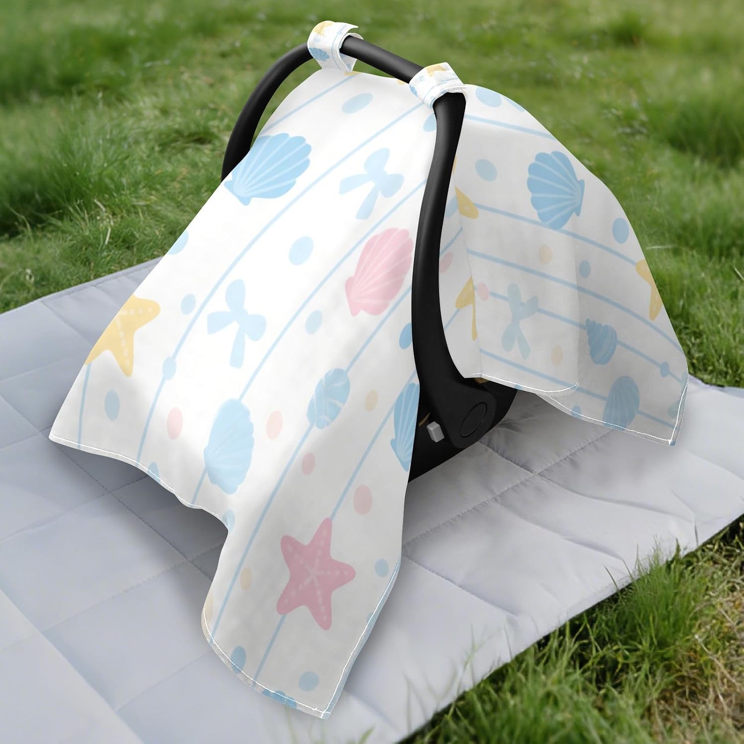 Blue Shell Baby Stroller Sun Cover UV Protection Car Seat Net,Travel Accessories carriolas para bebes