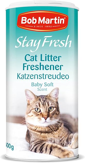 Bob Martin | Cat Litter Freshener Powder, Baby Soft Scent | Effective Odour Control for Longer Lasting Freshness | Made in the UK (400g)