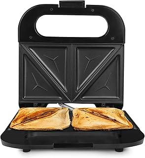 Milton Royal Express 800W Toaster Sandwich Maker | Auto Cut Off | Non-Stick Fixed Grill Plates | Easy Clean | Power Indicators | 1 year Manufacturer Warranty - Black