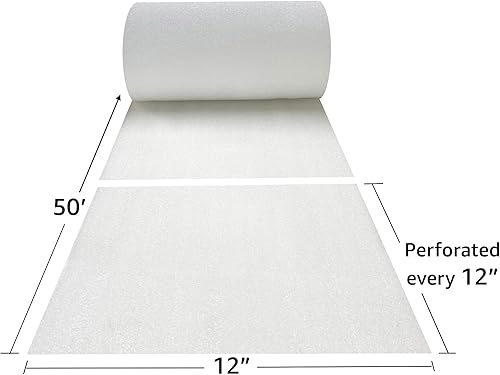 Miniatura 3 de La envoltura de espuma de 50 x 12 pulgadas protege el vidrio y los artículos frágiles con envoltura de espuma
