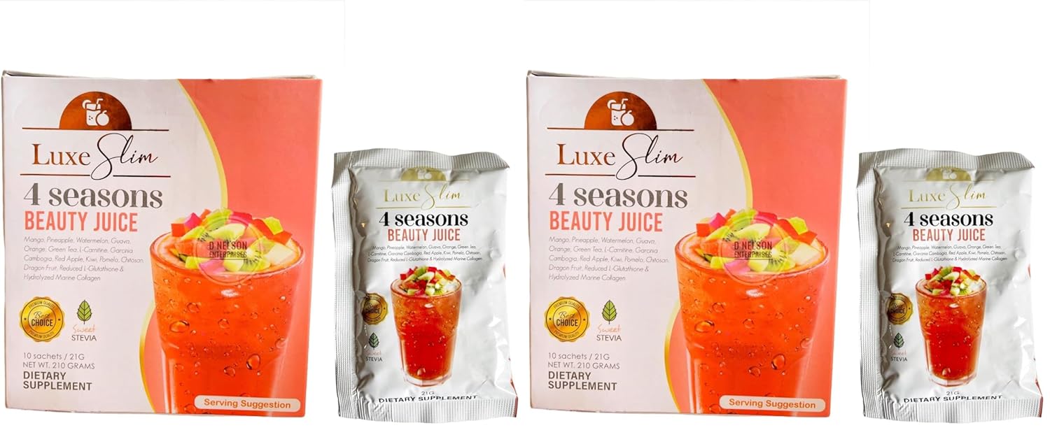 Luxe Slim 4 SEASONS Beauty Juice, 21g x 10 Sachets, 10 Count (Pack of 2)