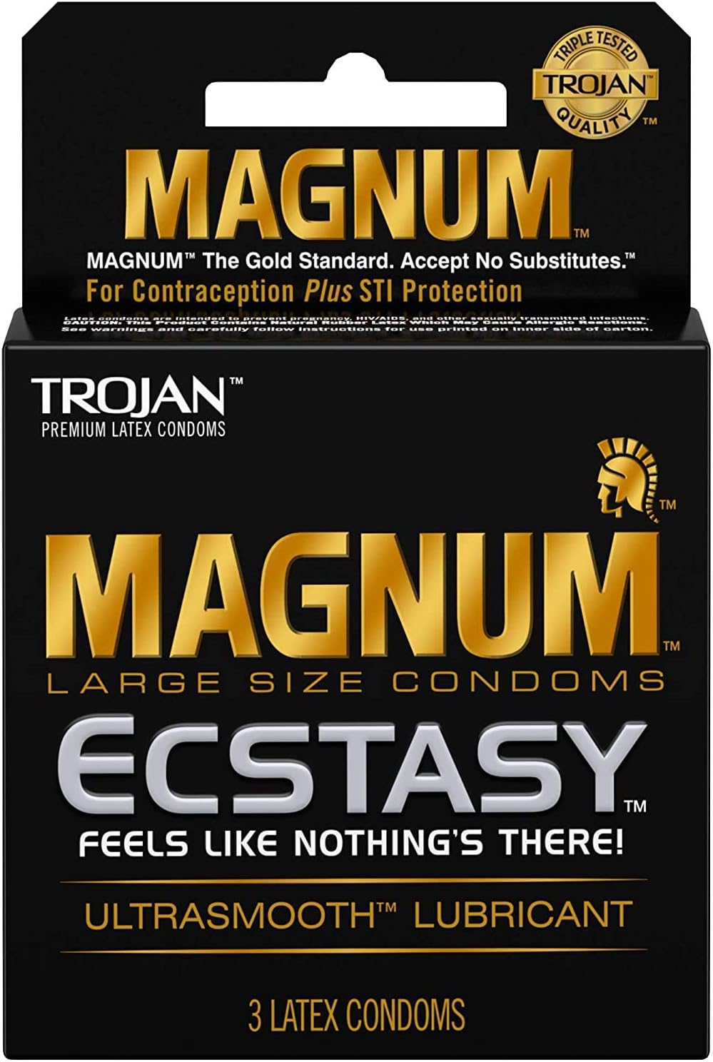 Magnum Ecstasy Large Size Condom, 3 Count (Pack of 6)