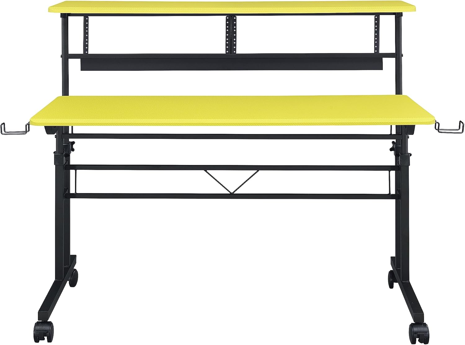 BE100 Series Sit and Stand Studio Desk Workstation with 2x3U rack (Yellow)