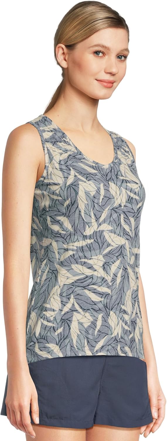 Royal Robbins Womens Featherweight Tank Deep Blue Presidio Print X-Small