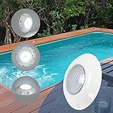 BARCELONA LED Foco LED Piscina Fibra 24W AC12V IP68 Ø295mm Luz Branca Fria...
