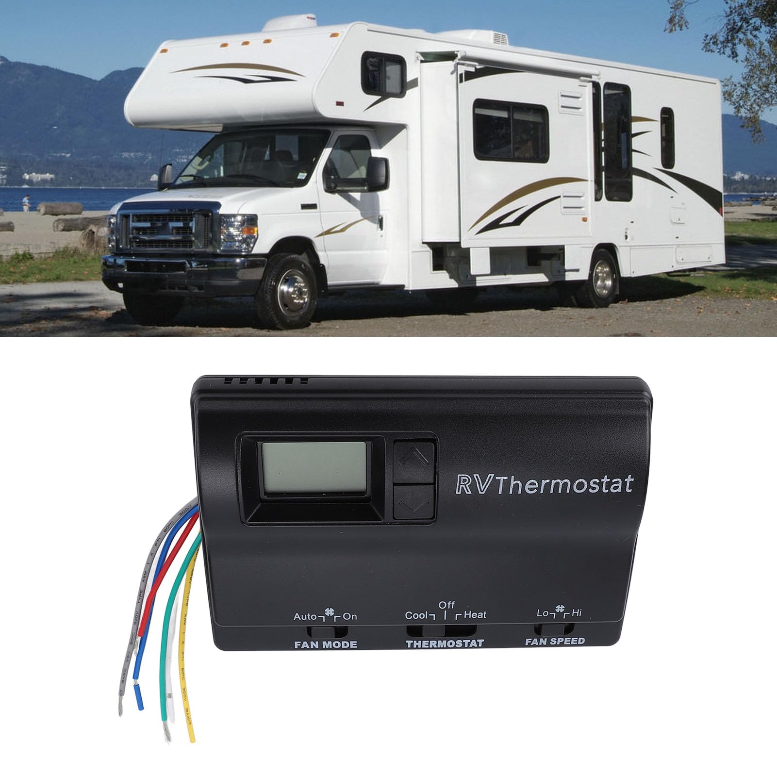 Termostato Digital RV Control de Alta Precisión para RV Montado en la Pared 8330-336 8330-337 -338, Modos de Ajuste de Temperatura para Autocaravana, Material ABS Resistente