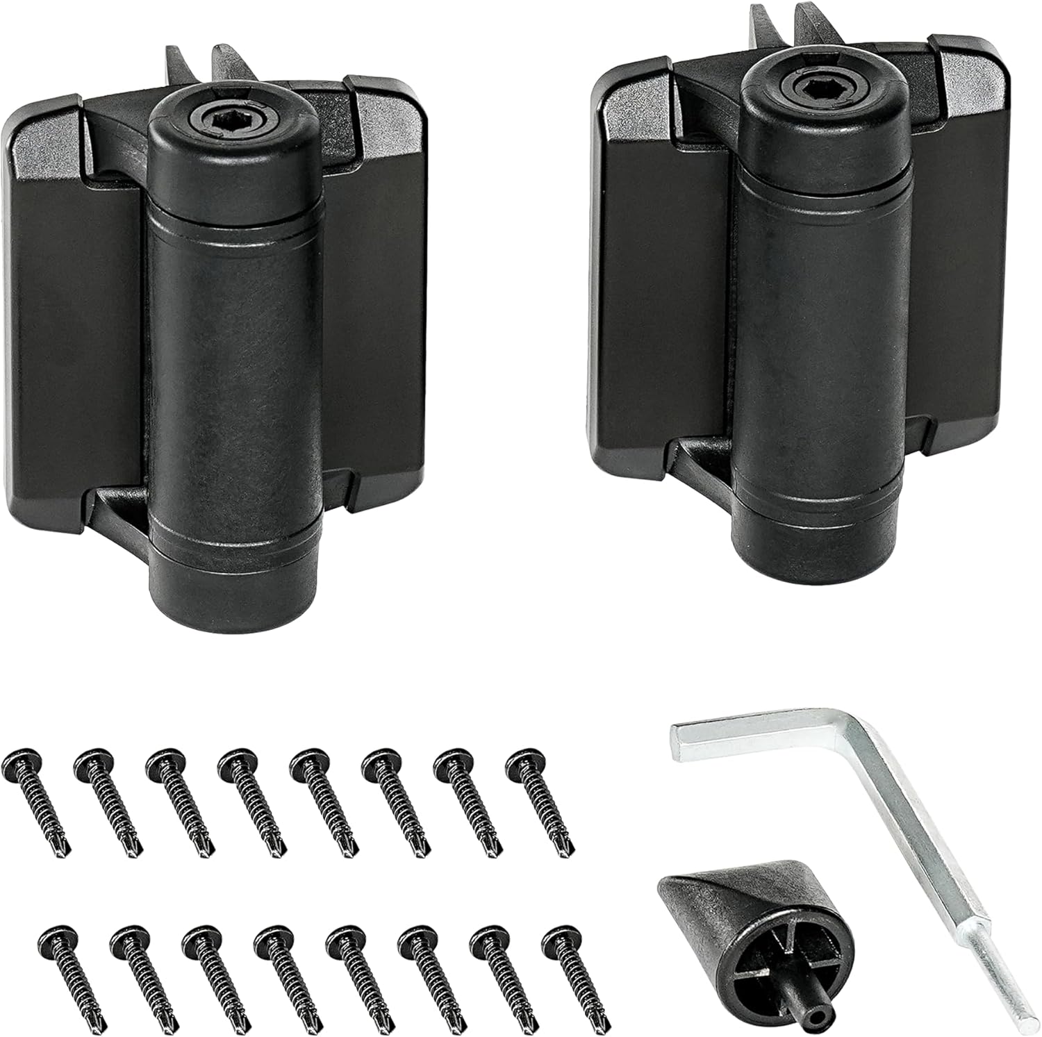Heavy Duty Self Closing Gate Hinges for Fence Gate,Nylon Material,Black