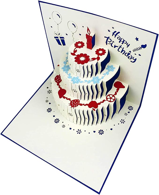 Decorations Et Accessoires De Fetes Cuisine Maison x Cartes Pop Up 3 D Faites A La Main Pour Femme Avec Enveloppe Decoupee Au Laser Arbre A Souhaits Homme Et Enfant Gateau