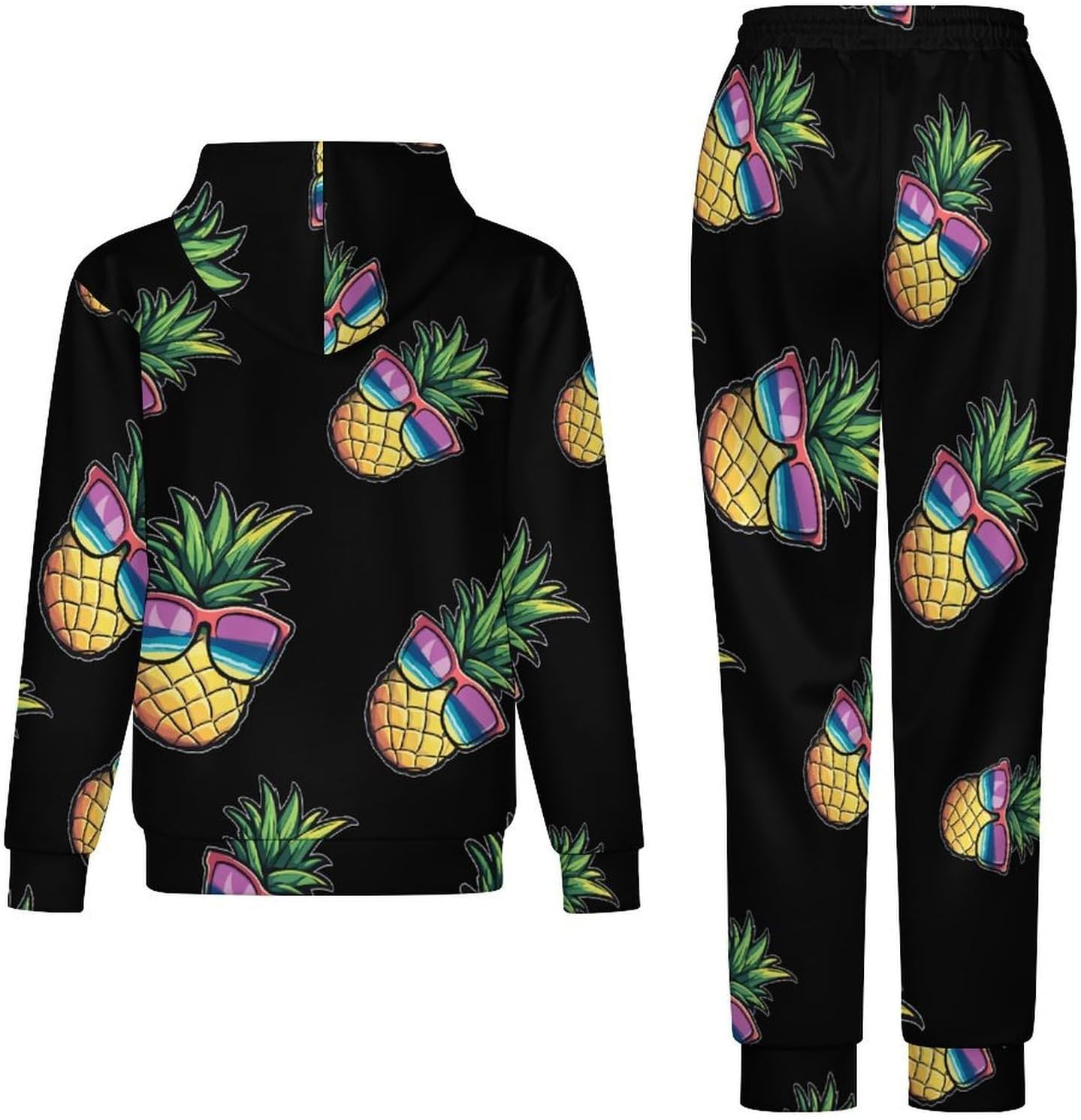 Pineapple 2 Piece Sweatsuits for Men Women Casual Tracksuits Jogging Suits