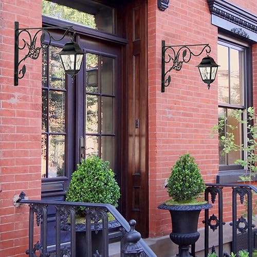 Miniatura 7 de Soporte para plantas colgantes, paquete de 4 ganchos de pared de 12 pulgadas con tornillos de hierro incluidos, colgador decorativo para comederos