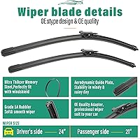 Vista 26 de 26" 20" 16" Windshield Wiper Blades Replacement for Dodge Grand Caravan 2008-2020 / Chrysler Town & Country 2008-2016 Premium All Weather Front Rear