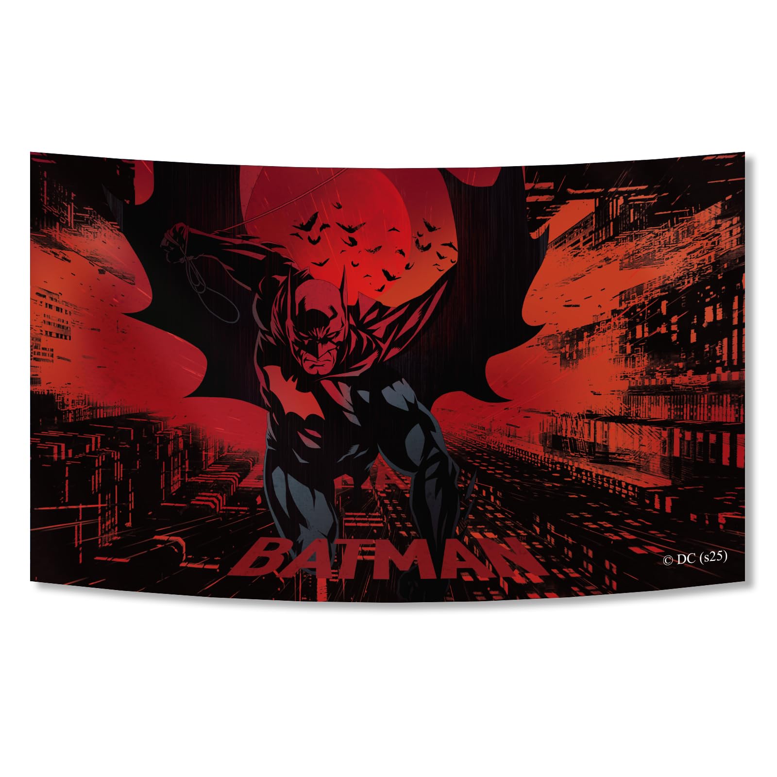 Tapestry Wall Hanging - 150x90cm Gotham City Superhero Backdrop Wall Decor for Bedroom, Living Room, Outdoor Camping & Parties (Officially Licensed)