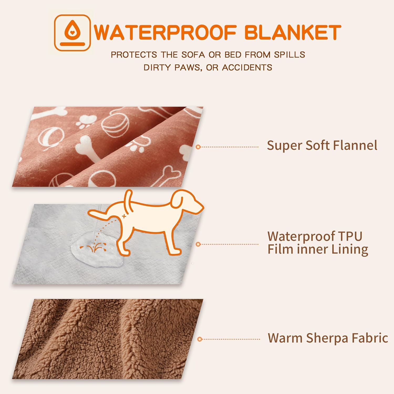 review Waterproof Dog Blankets Pet Blanket 50