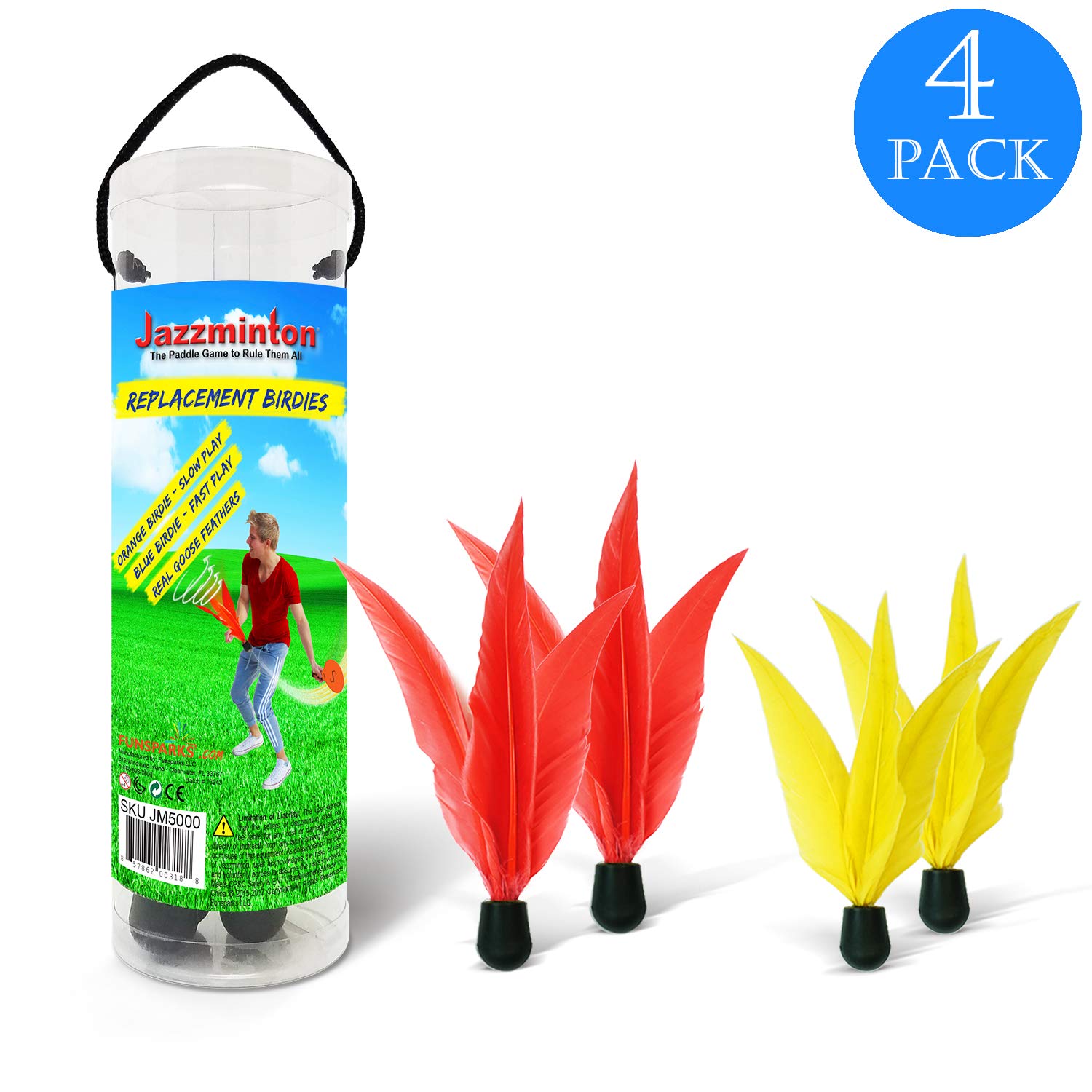 Amazon.com: Jazzminton Paddle Game Extra Birdies : Sports & Outdoors