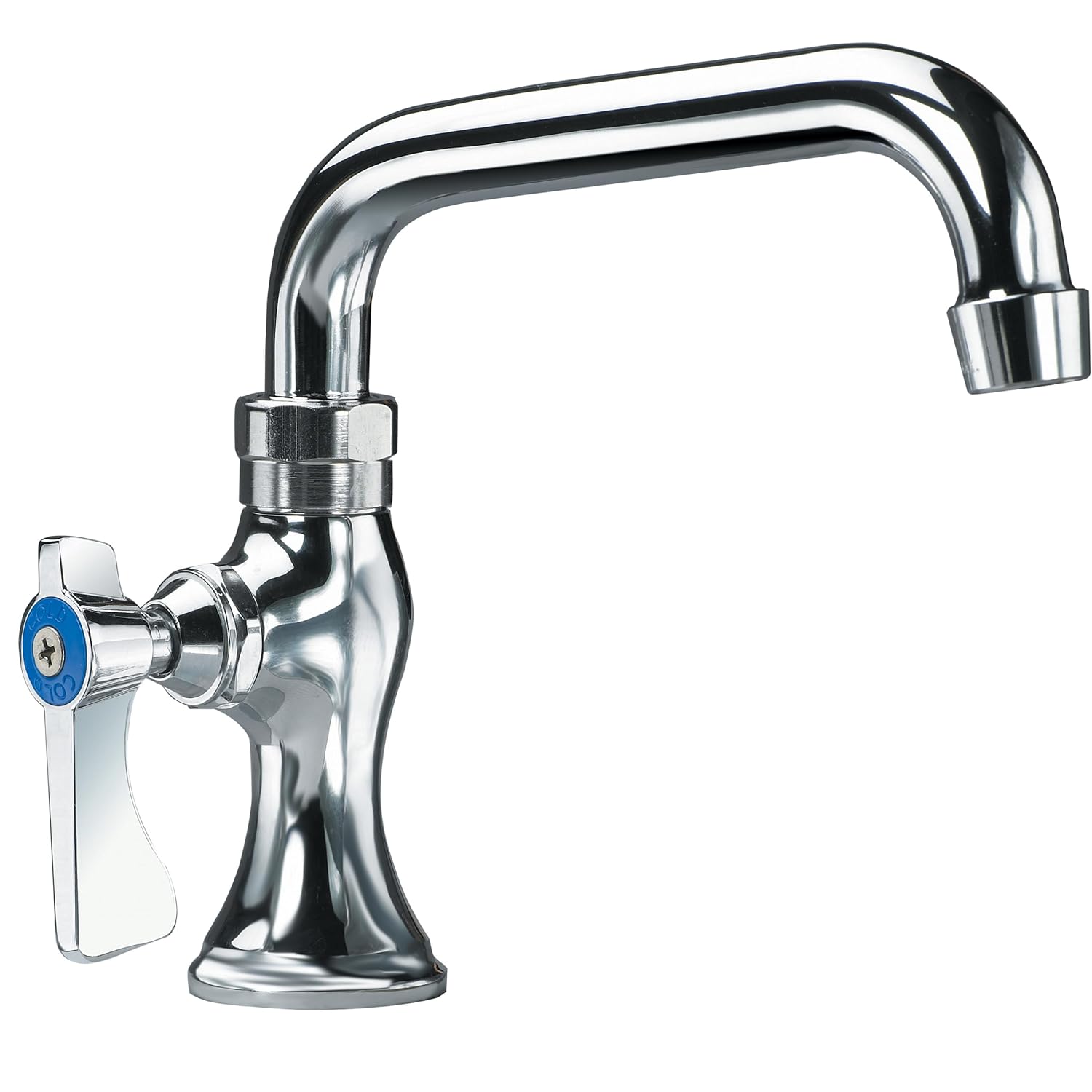Krowne 16-108L Krowne Silver Series Single Pantry Faucet, Deck Mount, 6" Swing spout, 1/2" NPS Male inlets, fits 3/4" Hole, 1/4" NPT Union Tailpiece, Anti-Splash Aerator, Low Lead Compliant​‌​​‌