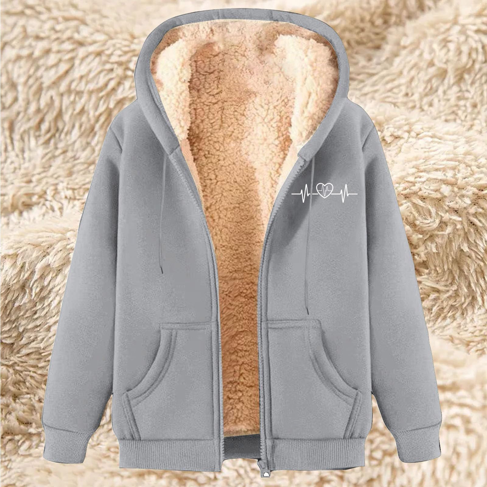 Sweat a Capuche Femme Zippé Sweatshirt Basique Sweat-Shirt Col en V Outerwear Chaud Streetwear Classique aux Couleurs Assorties Veste à Manches Longues Haut Couleur Unie Mode Hiver Vêtements