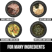 Vista 4 de Gorilla Grip Juego de mortero y mortero y abrelatas manual, mortero y mano de mortero con capacidad para 4 tazas, abrelatas incluye abridor