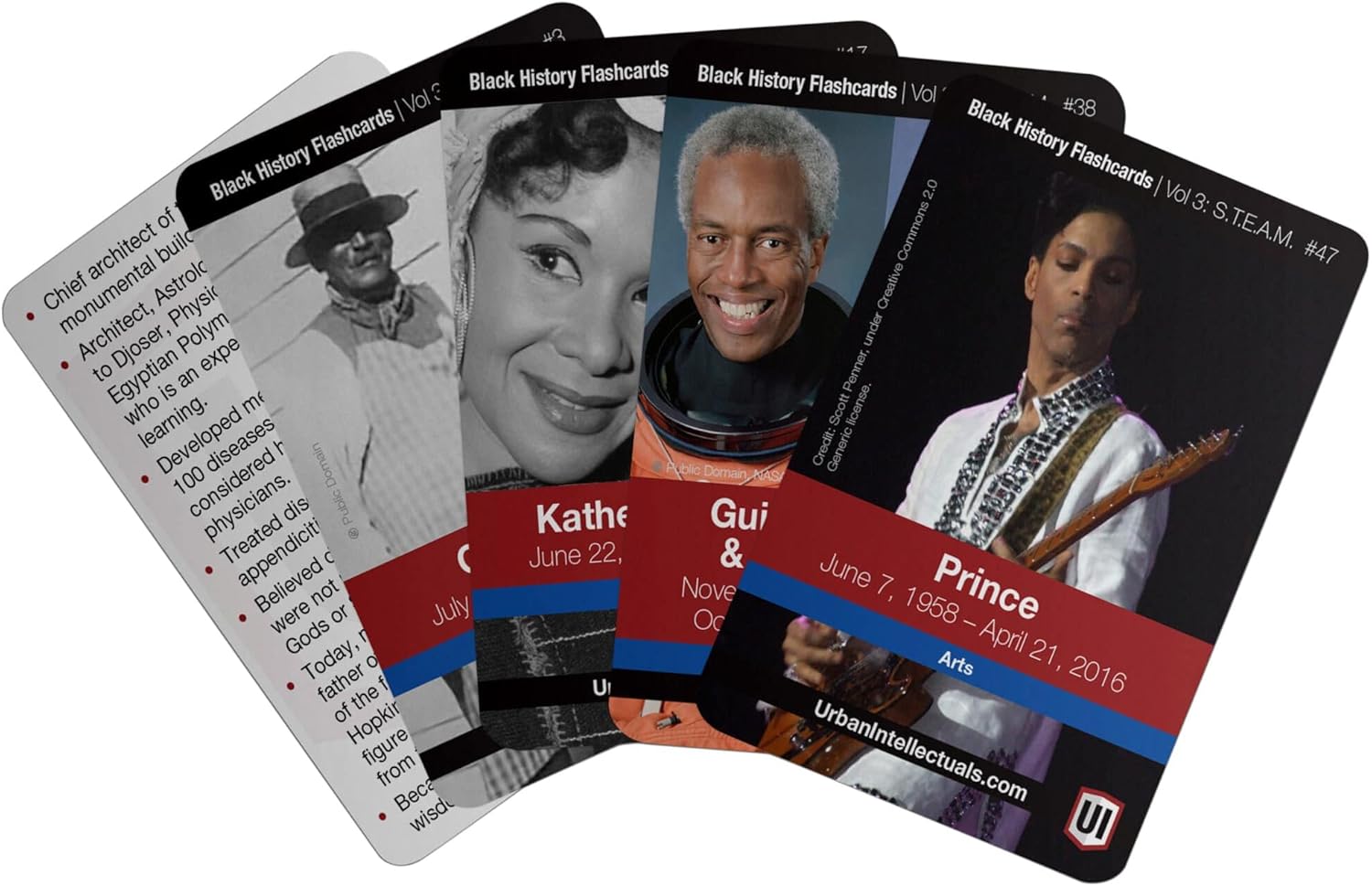 Urban Intellectuals Black History Flashcards - Volume 2, Famous Black Women, Education Resources for High School, Exceptional African-American Women Heroes