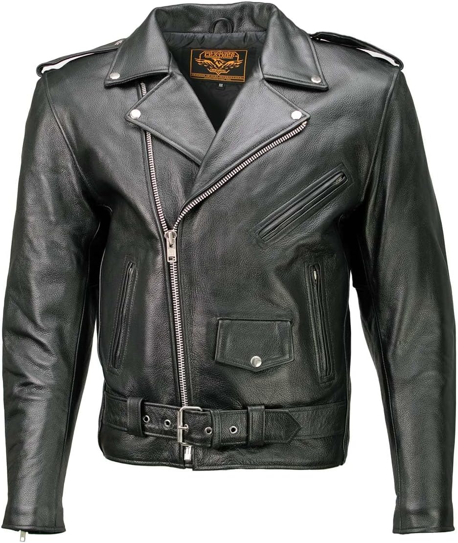Milwaukee Leather Men's Classic Premium Leather Motorcycle Biker Riders Jackets - Image 5