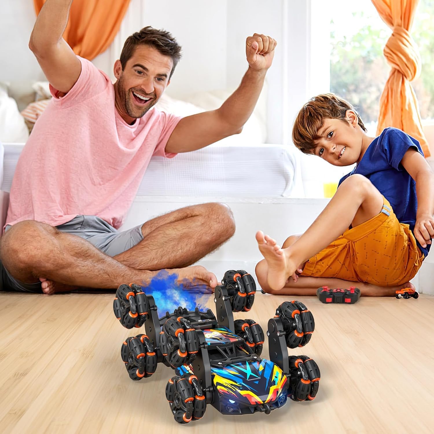 8WD Gesture Sensing Road Stunt Car, Remote Control Cars with LED Light, Music and Spray, Drift RC Car Toys Gifts for 6-12 Years Old Boys Girls - Image 8