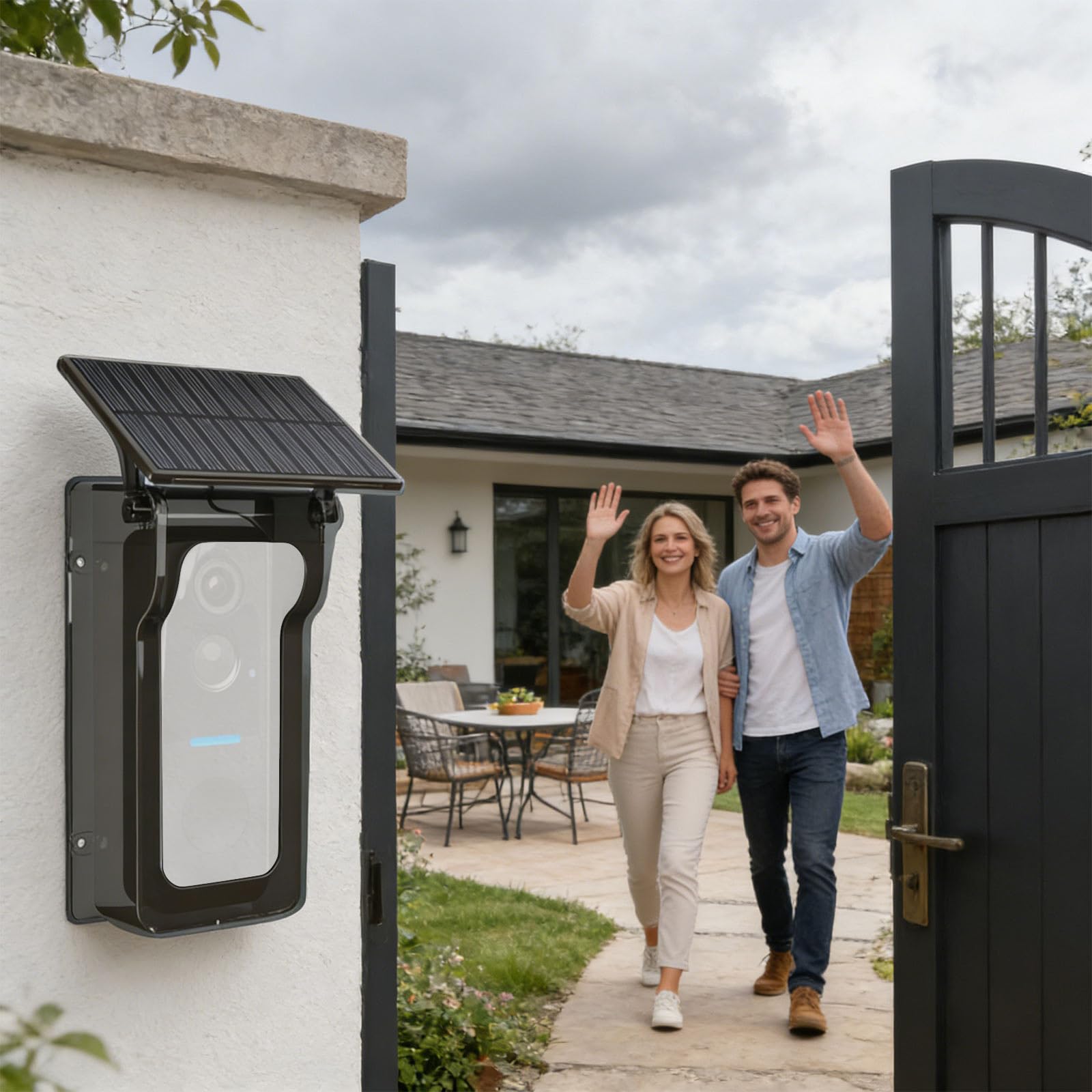 Protezione solare in ABS resistente alle intemperie per videocitofono con conversione efficiente della potenza e staffa di montaggio modificabile forte allarme Defender