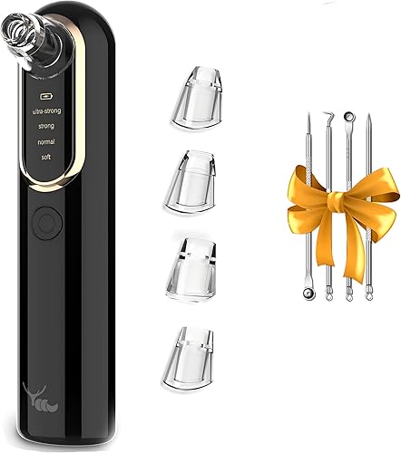 Yccu Removedor de puntos negros, extractor de poros al vacío, removedor de cabeza negra para cara y nariz, herramienta extractora de puntos negros,