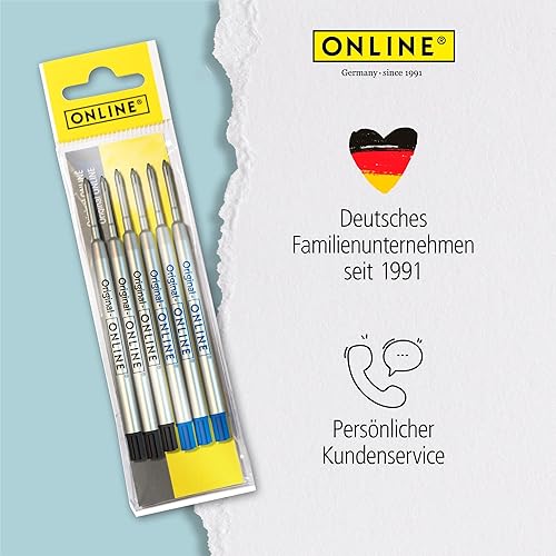 Miniatura 5 de Online 6 repuestos de bolígrafo  Medio de fuerza I International Standard Biro Recambios para todos los bolígrafos I Impermeable I Recambios
