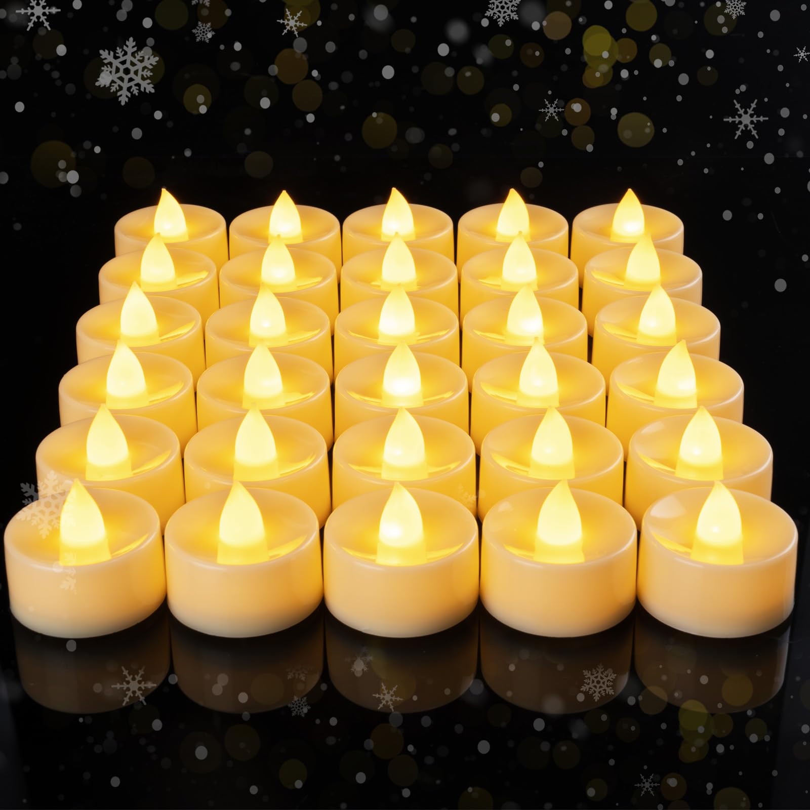Amagic 100 lumini senza fiamma tremolanti a batteria, per oltre 200 ore di durata, candele elettriche per matrimoni, centrotavola, decorazione per la casa, regalo, compleanno, Halloween, Natale, base