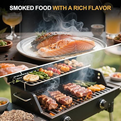 Miniatura 5 de Chips de madera ahumada con sabores de nogal, chips de ahumador de cóctel para whisky, pistola de ahumar, bolsa de 5.29 onzas