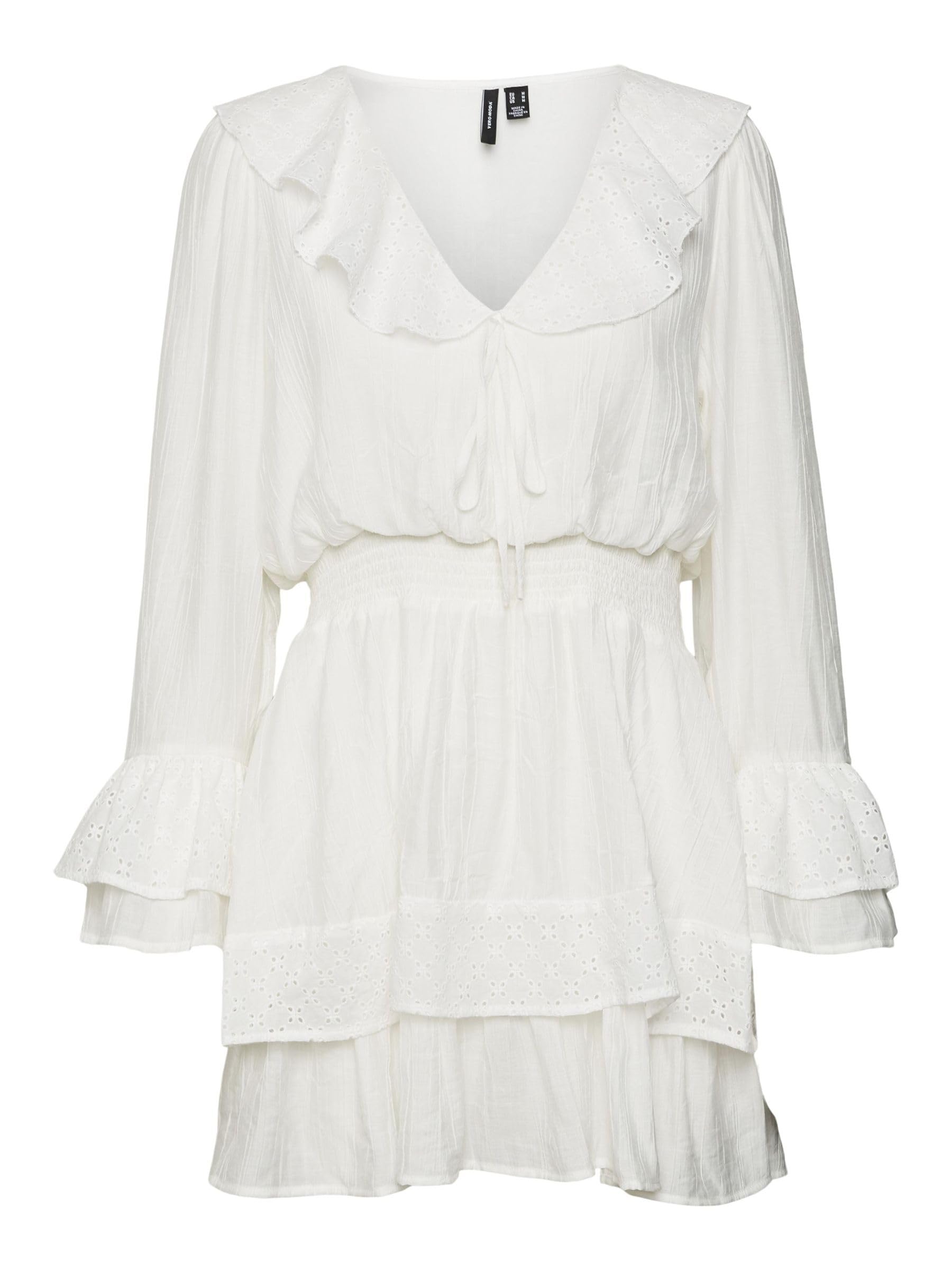 Vero ModaWomens Felicia Flo Dress Bright White S