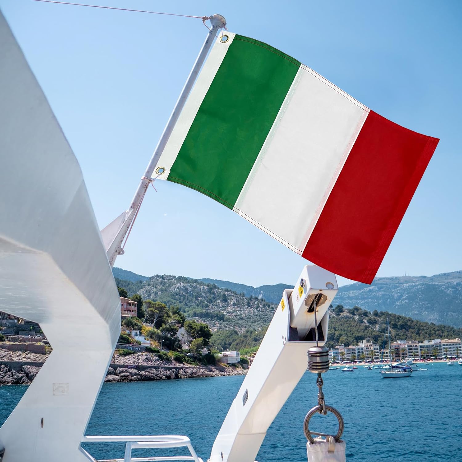 Italy Italian Flag 12x18 inch Italy National Boat Flags Small Boat Flag Heavy Duty Outdoor Banner 12x18 - Image 2