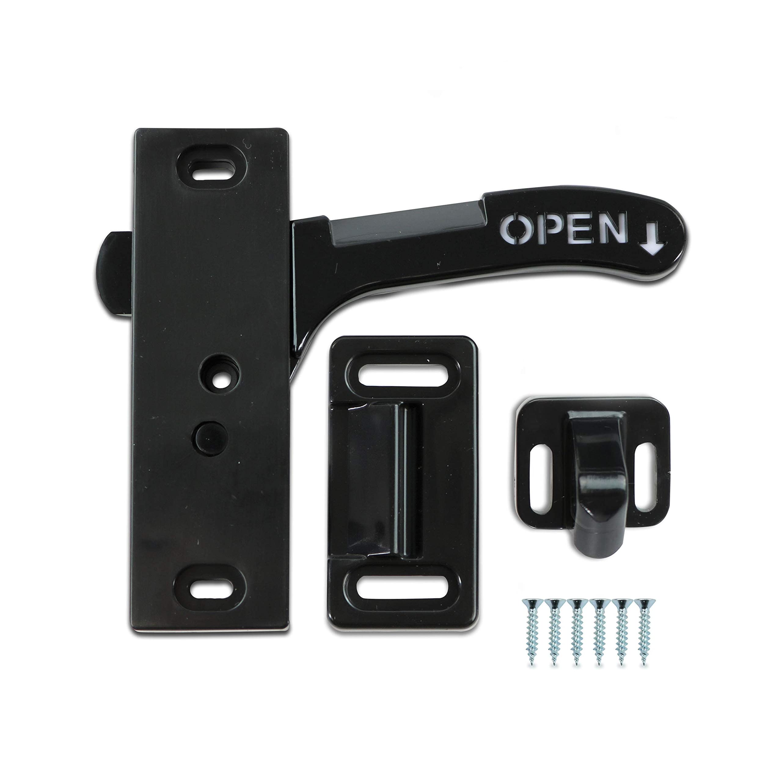WANGCL RV Screen Door Latch Handle Right Hand for RV Trailer Camper Motor Home Cargo Trailer, Black