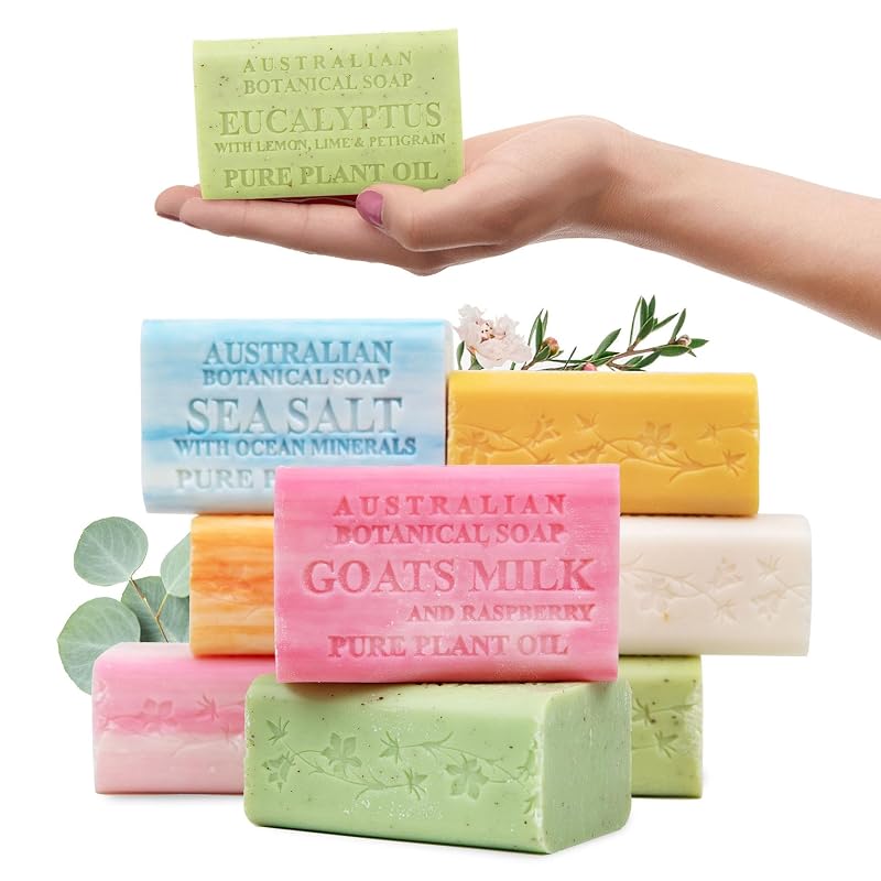 Australian Botanical Soap Sabonetes em Barra Sortidos, 187 g, Conjunto com 8