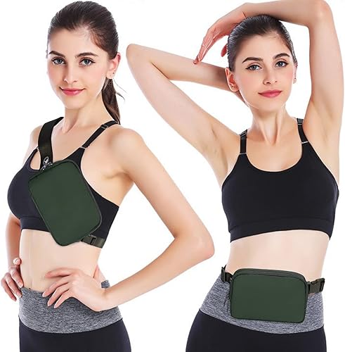 Miniatura 2 de AROME Mini bolsa de cinturón para mujer, riñonera de moda, cangurera cruzada con extensor de correa para mujeres y hombres, bolsa de cintura