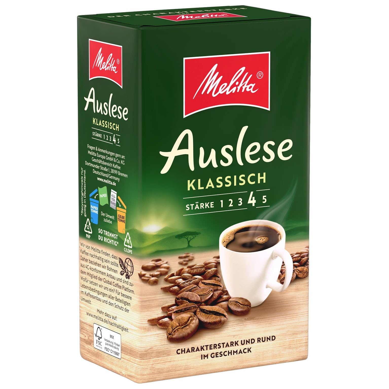 Melitta Auslese klassisch Filterkaffee 18x 500g (9000g) - Kaffee aus besten Anbaugebieten