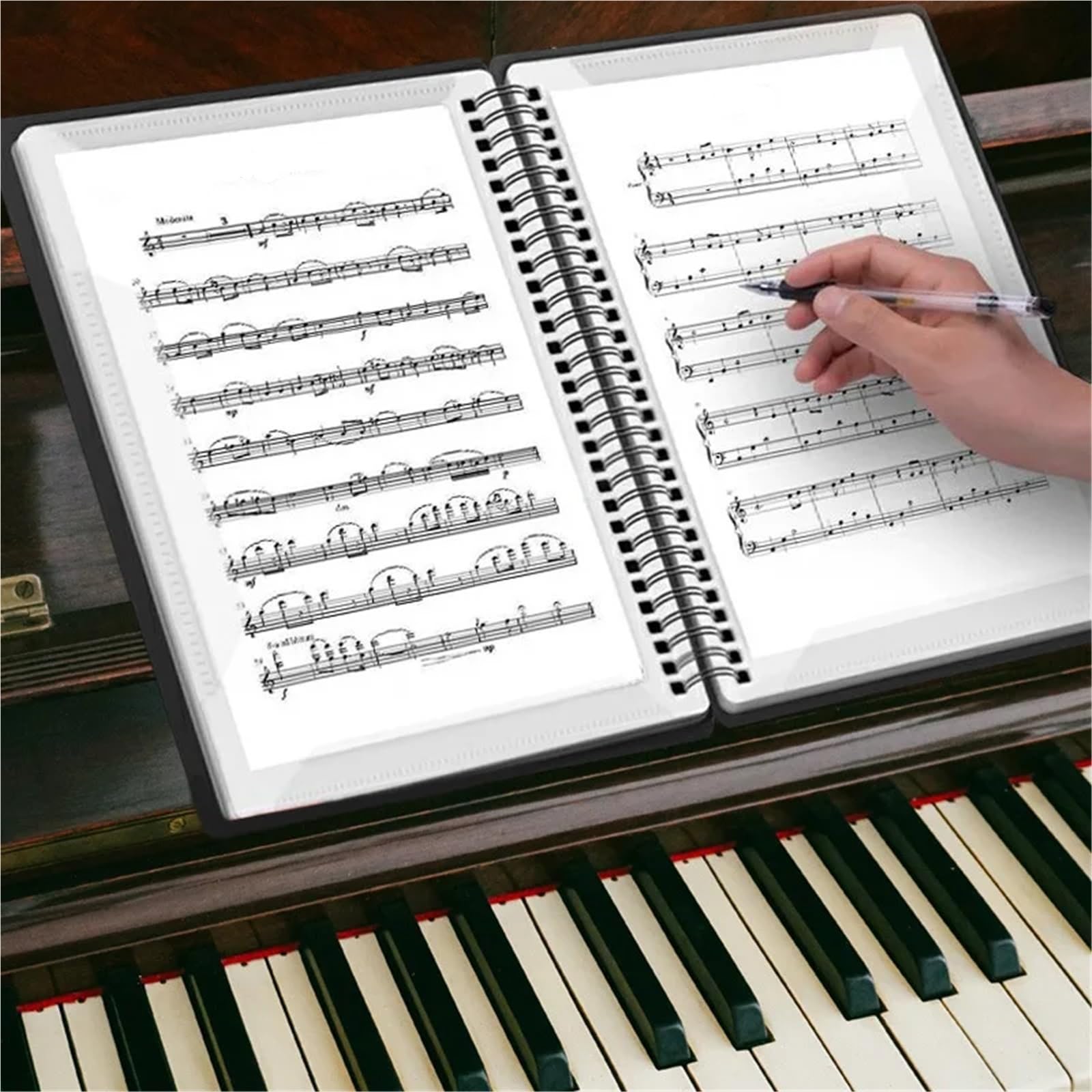 2Pcs 20 Pages Multi-layer Music Folder Für Mappe/Portfolio | File Plastic Filing Products Documents Bag A4 Piano Book Desk Organizer