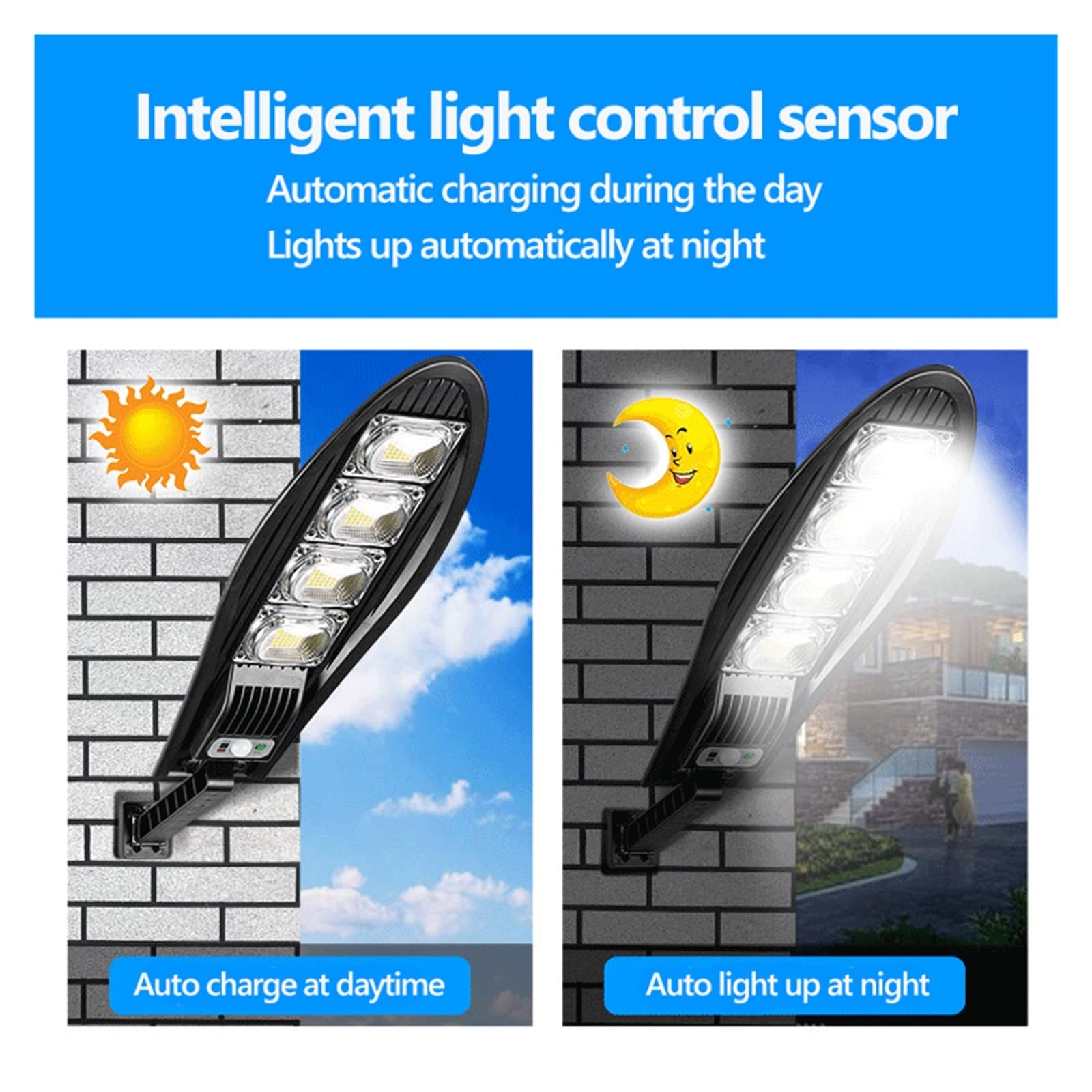 Zewnętrzne lampy solarne 168LED Wodoodporna zewnętrzna lampa solarna LED na ścianę ogrodową Lampa solarna z regulowanym kątem 10000 mAh Wbudowana łatwa instalacja (kolor: 42 diody LED, rozmiar: 1