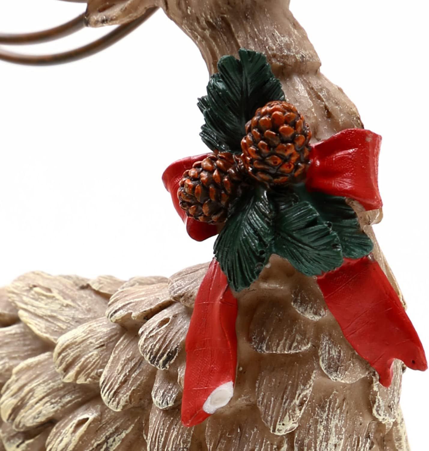 Holiday Reindeer Decor Christmas Standing Deer Figurines Retro Deer Figurines Resin Deer Statue Christmas Deer Toys Decoration for Festival Decoration,2 Pcs