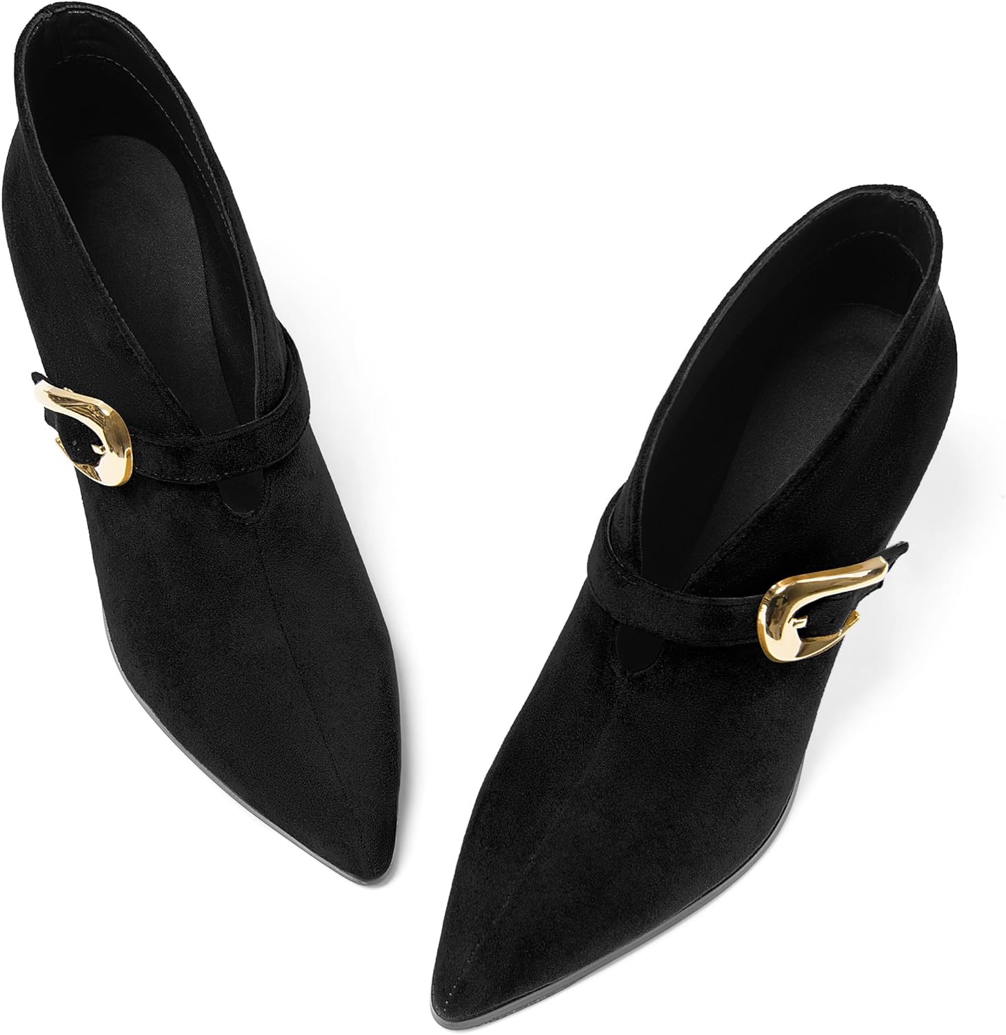 Ankle Boots for Women Stiletto Closed Pointed Kitten Heel Booties High Heel Fashion Ankle & Booties Slip on Winter Dress Evening Party Boots Shoes 3 Inch