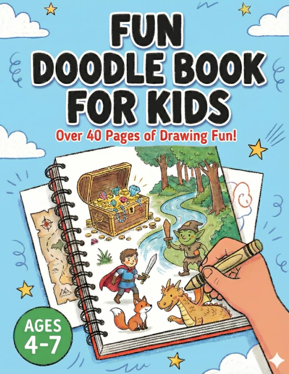 Fun Doodle Book For Kids: A Creative Draw-Your-Own Story Doodle & Drawing Activity Book for Kids Ages 4–7