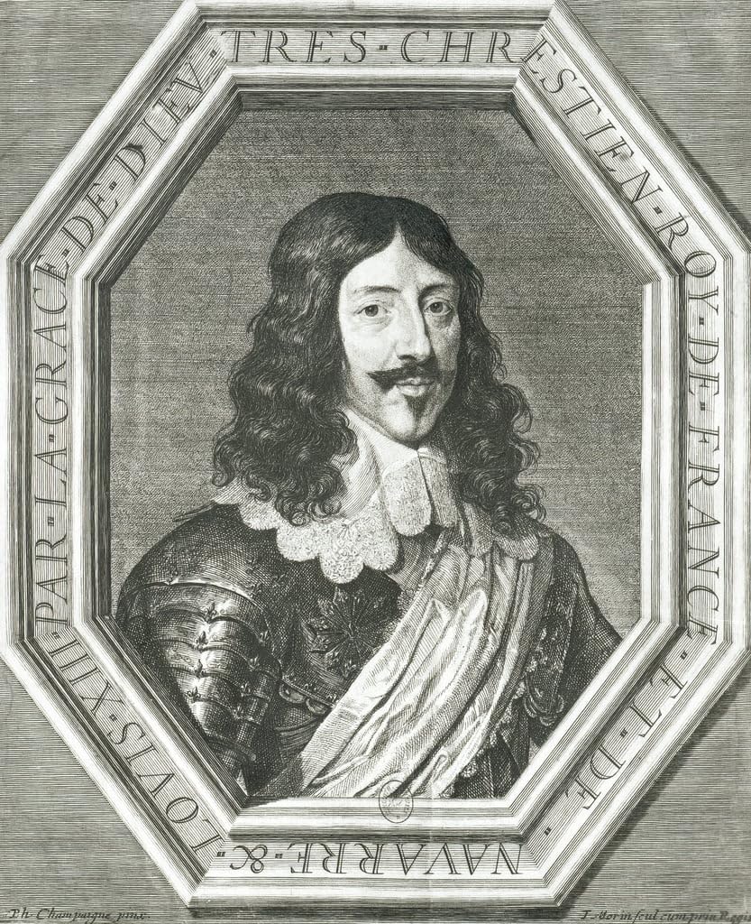 Tableau Portrait of Louis XIII Engraving de Jean Morin, affiche sur toile déco 60x90