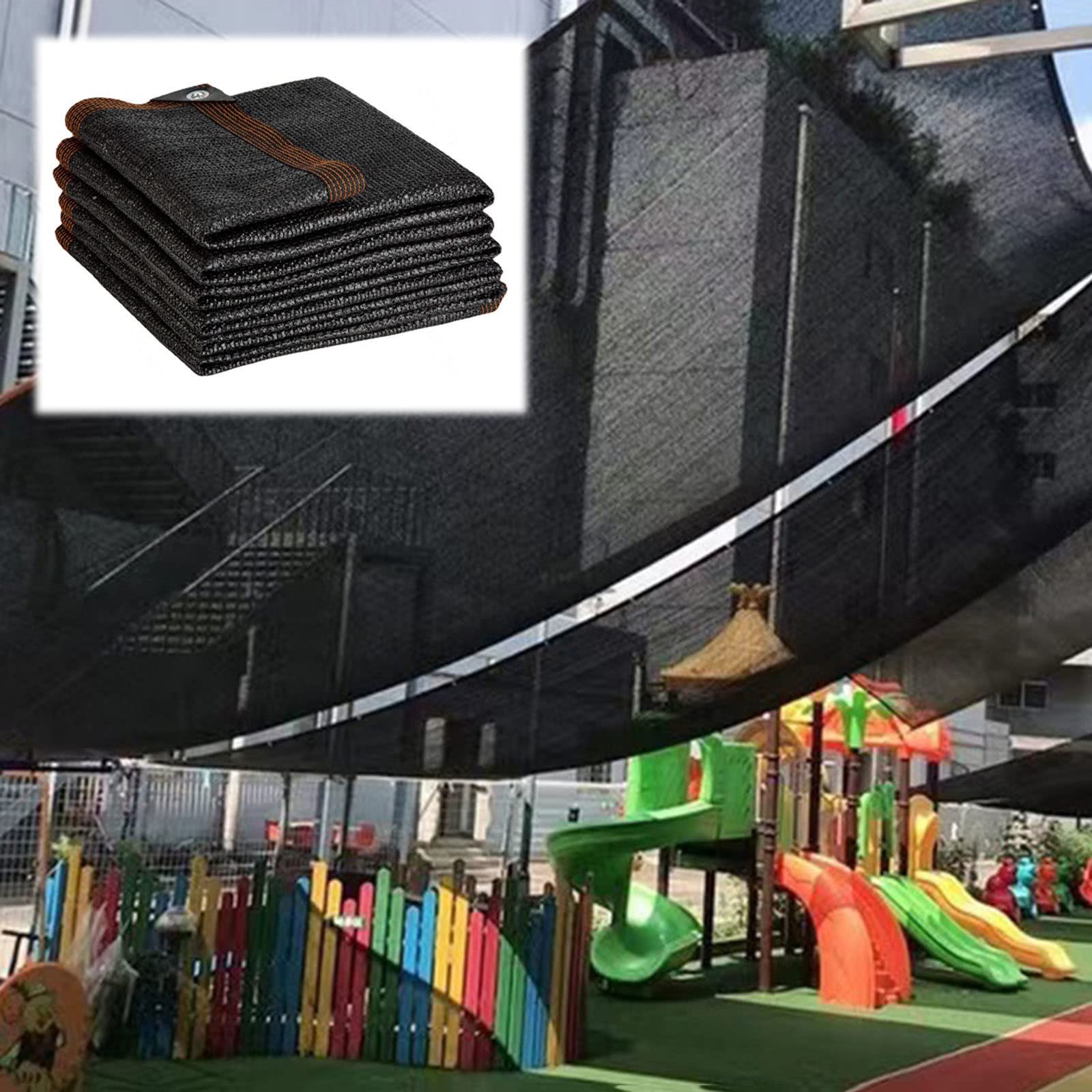 Siatka Cieniowa Do Pergoli 2×3m 3×3m 3×4m 3×5m 3×5m 3×6m 4×8m,Osłona Tkaniny Cieniowej,Prostokątny Żagl Cieniowy,85% Odporna Na Uv Siatka Odcieniowa,Planda Siatki Cieniowej,Black-5x9m(16.4 * 29.5ft)