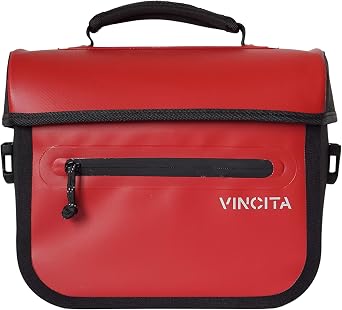Vincita X-Cooper Water Resistant Front Bag - Bike Bag for Brompton Folding Bicycle with Rear-Opening Magnetic Closure, Spacious Interior, Top Handle and Light Colour Lining