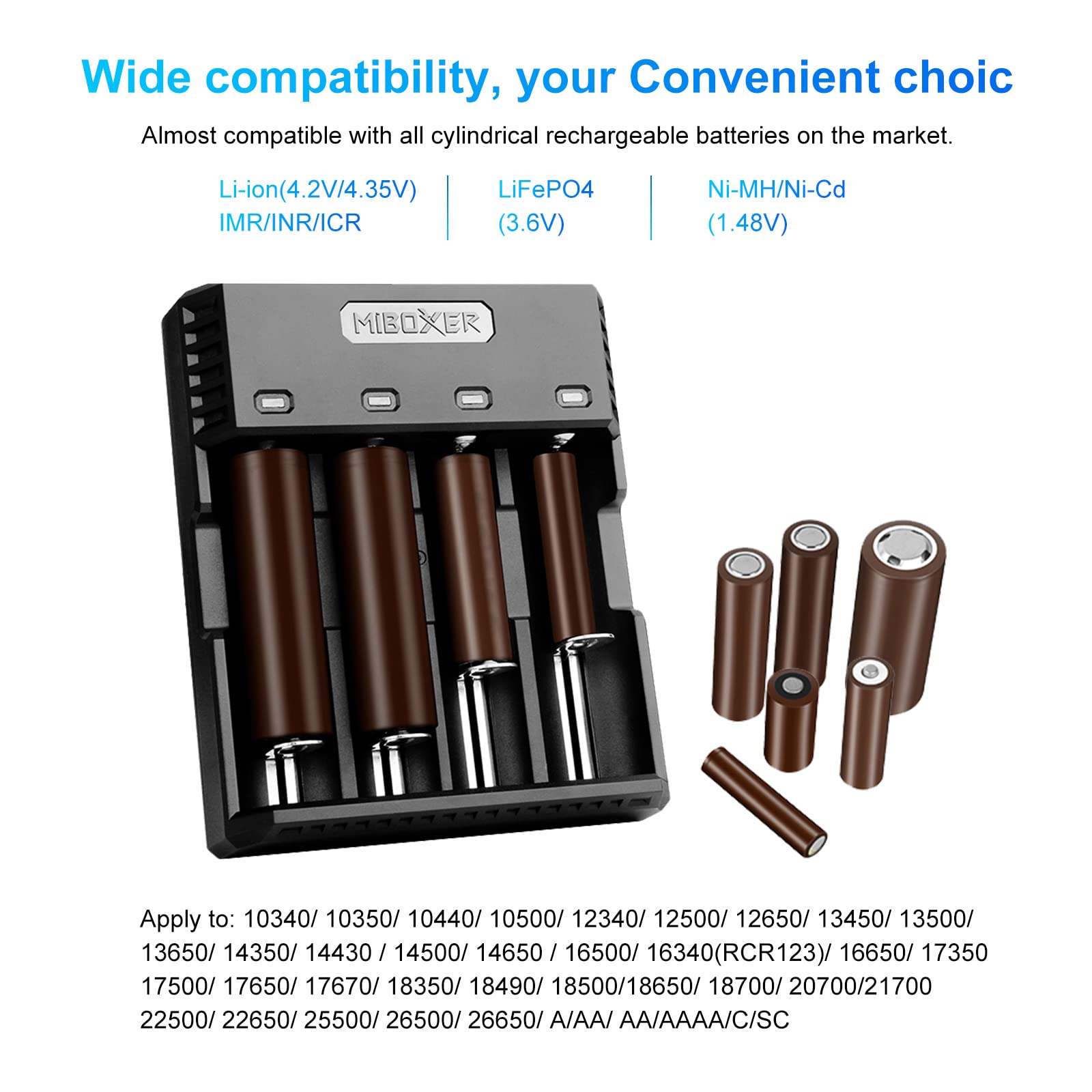 Chargeur Universel LCD-2 Pour Piles 18650, AA, AAA, 21700 - Double Slot Intelligent Avec Port USB
