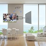 Suptek Full-Motion TV Wall Mount for 15-32 inch TVs, Articulating Arm with 360° Swivel Tilt & Extension, for Bedroom Kitchen Office Corner LCD Monitor and Plasma TVs VESA 75,100,Black