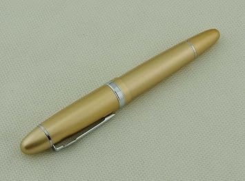 Lanxivi Jinhao 159 Fountain Pen Champagne Color Silver Trim with Pen Pouch