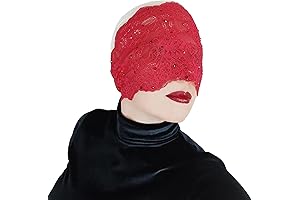 Red Lace Burlesque Veil Romantic Valentine's Day Mask Sex Game Mask