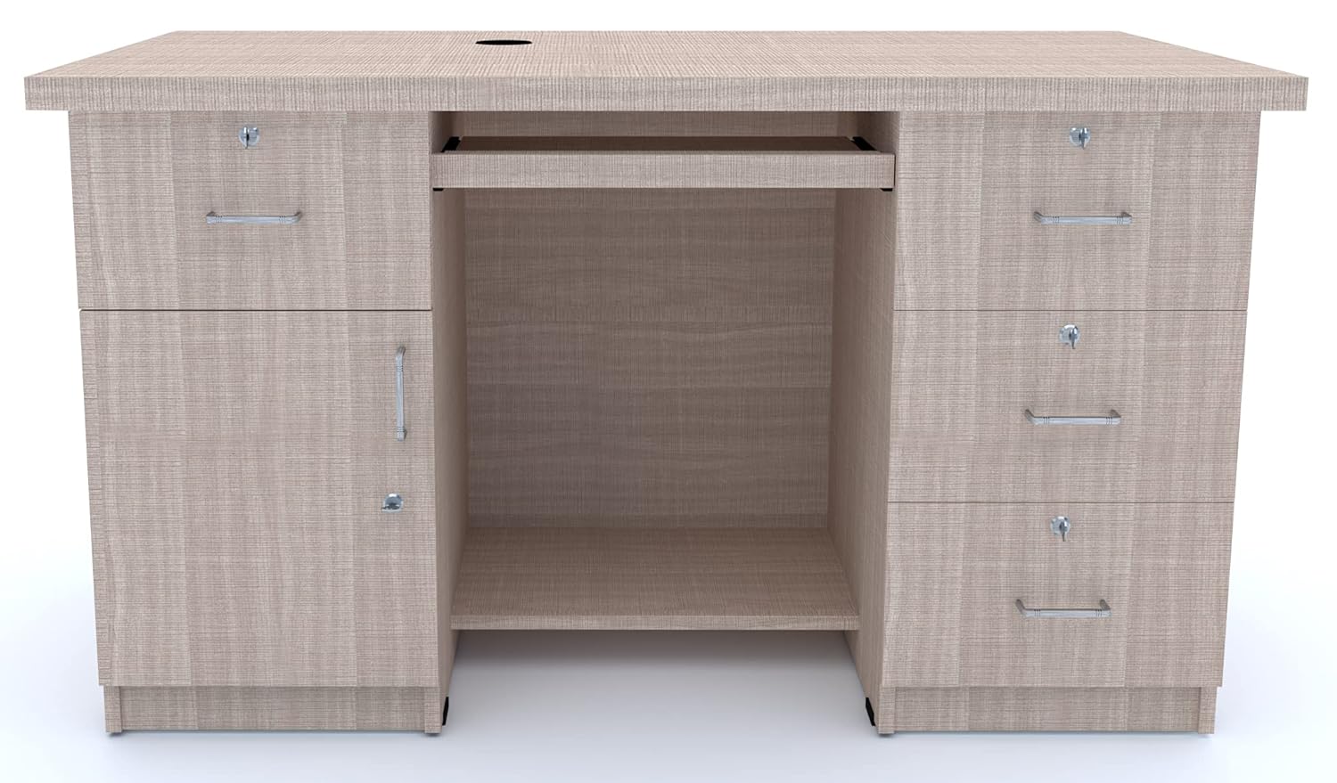 DURAFUR Executive Office Table with Multi Storage Space. (Size 4.5 feet