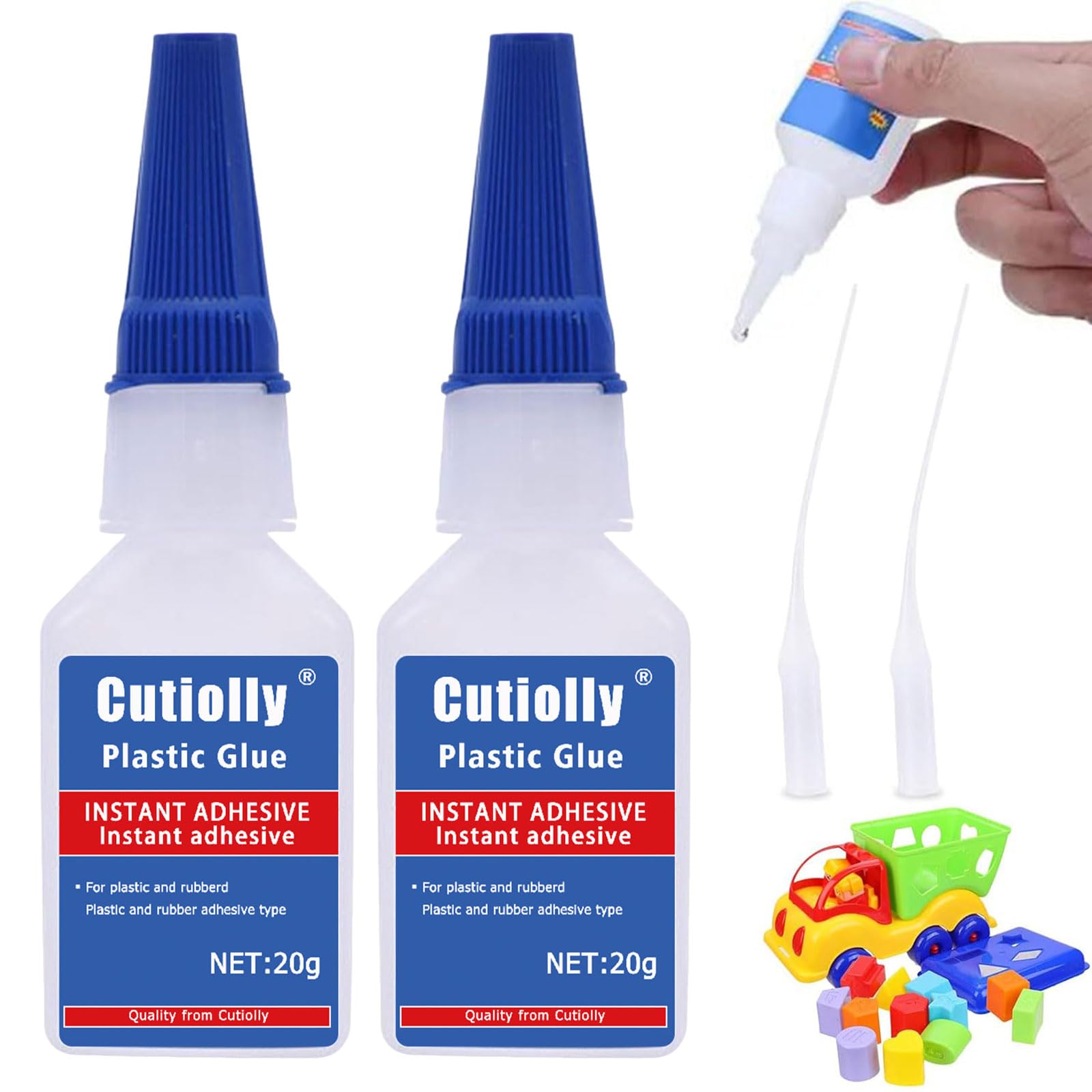Super Glue for Plastic,2pcs Plastic Glue,Plastics Glues Heavy Duty,Plastics Glues for Models,Model Gl-ue,for Repair,ABS,PVC,Acrylic,DIY Crafts